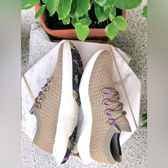 ALLBIRDS LIMITED EDITION Hazy Beige/Lux Purple (White Sole) Tree Dasher 2 Sz 9.5 - Picture 9 of 16